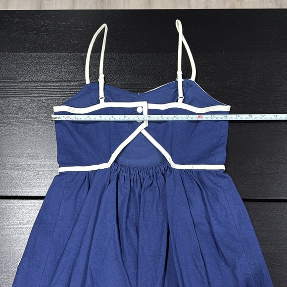Cope Nautical Blue and White Open Back Mini Dress - S - Picture 3 of 6